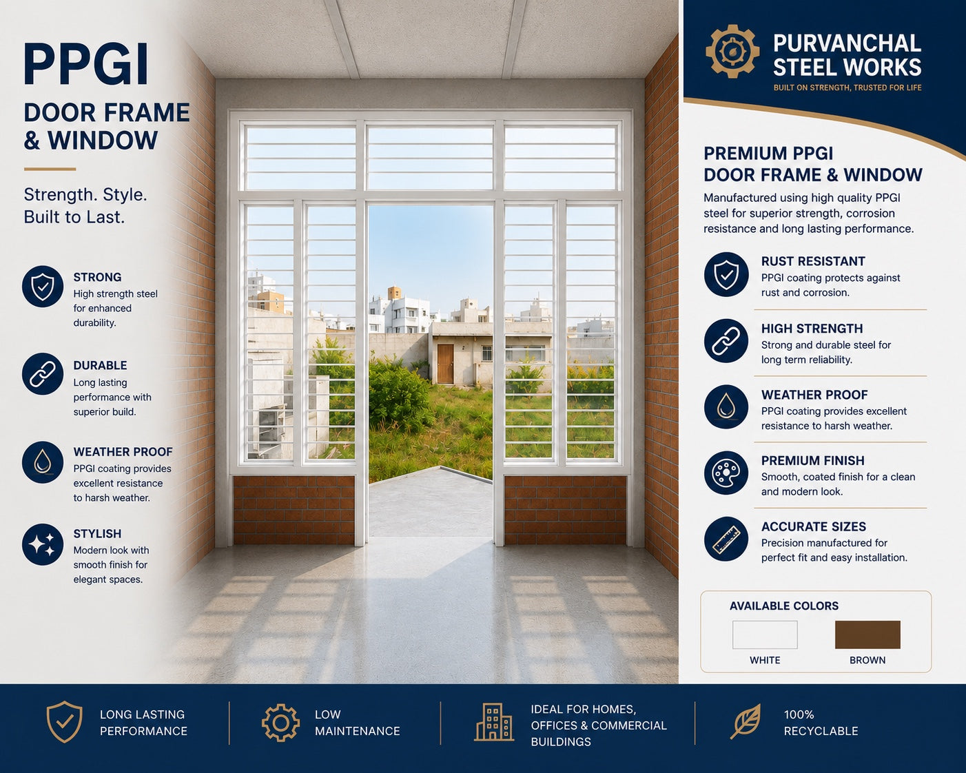 White doorframe installation